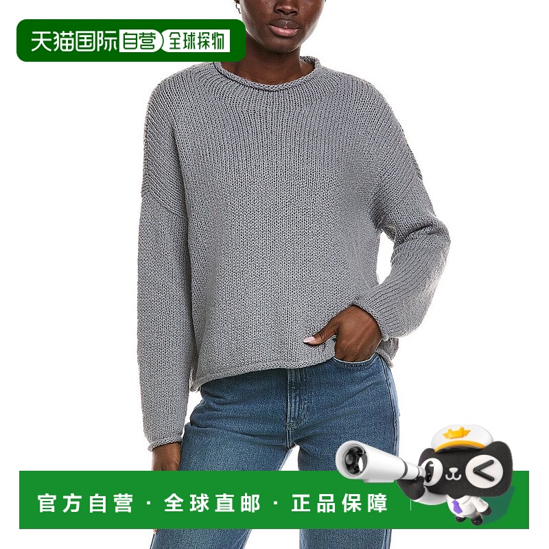 自营EILEEN FISHER Funnel Neck Sweater - gray 美国奥莱直发