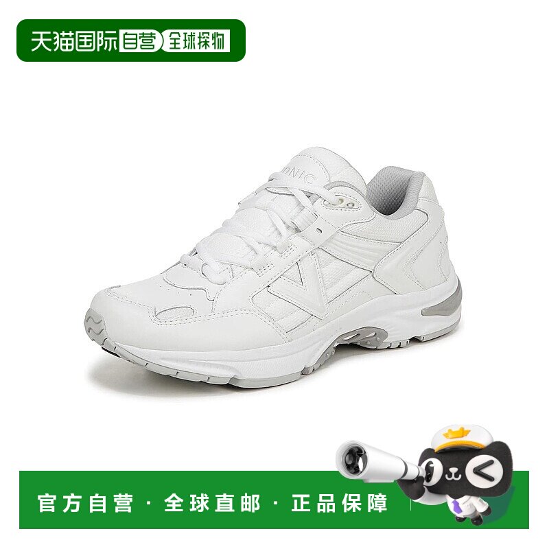 自营 Vionic女式23Walk 2.0运动鞋-白色蒸汽皮革网布-白色 美国奥