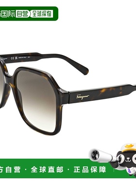 自营 salvatore ferragamo菲拉格慕女式56毫米灰色太阳镜-深乌龟