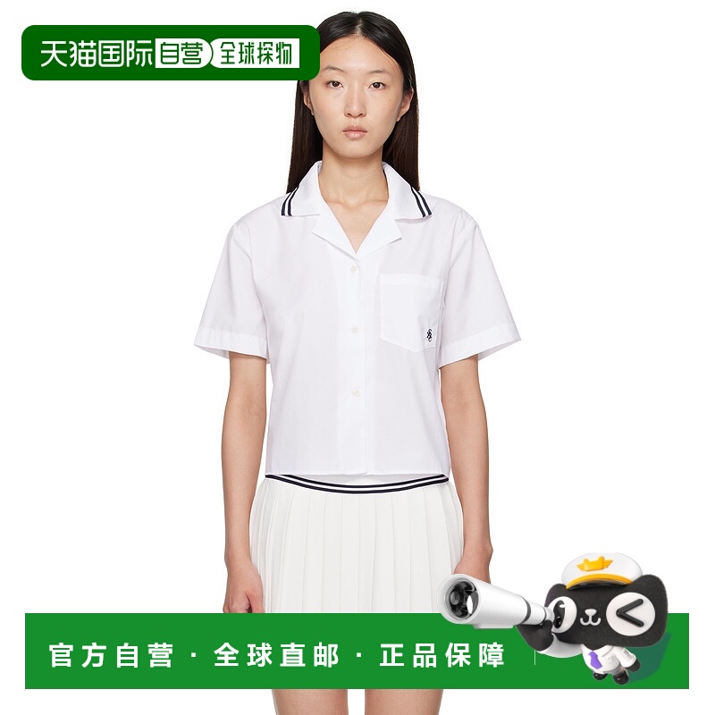 1h可退 香港直邮潮奢 SPORTY & RICH 女士 白色 SRC Sailor 衬衫