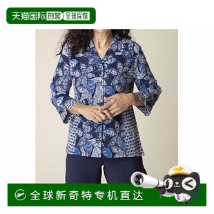 自营 美国奥莱直发 habitatRustling Leaves公主海军蓝缝线衬衫