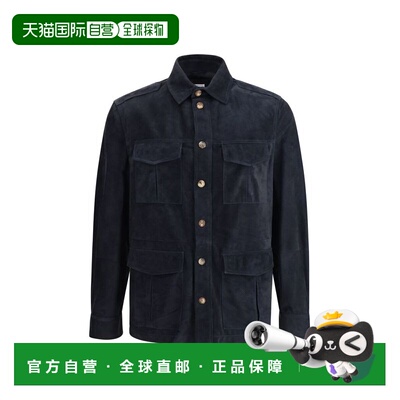 自营Brunello Cucinelli Suede leather shirt Men's Jacket - bl