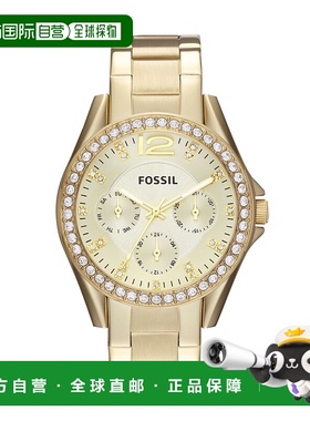 自营Fossil Women's Riley Multifunction, Gold-Tone Stainless