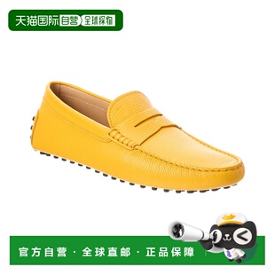 黄色 皮革乐福鞋 美国奥莱直发一脚蹬 sTOD 自营tod