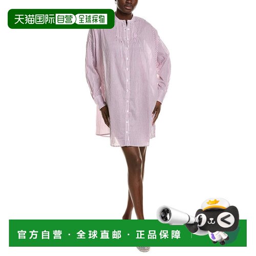 自营Emerson Fry Mandarin Collar Shirtdress - purple 美国奥莱