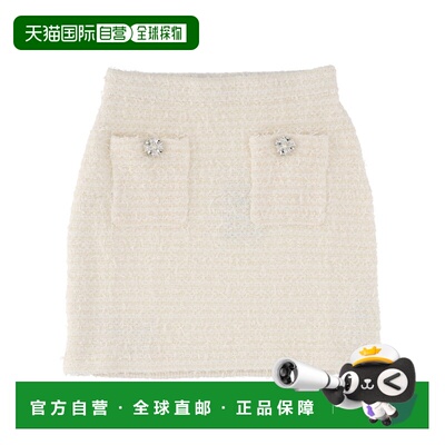 香港直邮Self-Portrait 半身裙 AW25-028SK-C_CREAM