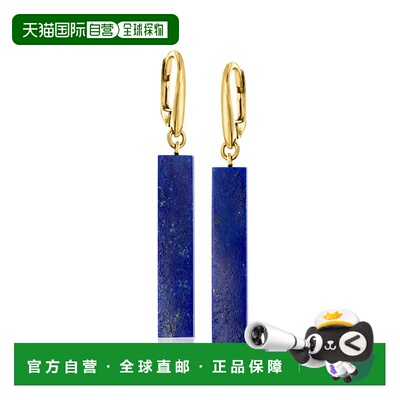 自营Ross-Simons Lapis Bar Drop Earrings in 18kt Gold Over St