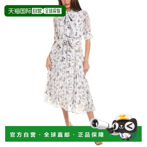 自营Gracia Scarf Neck Midi Dress - white 美国奥莱直发连衣裙