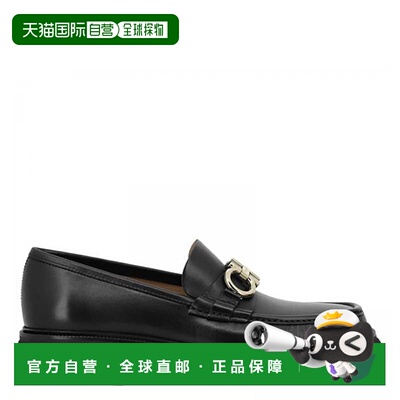 自营Salvatore Ferragamo Men's Black Bleecker Moccasins Bit L