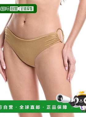 自营Vitamin A Pin Up Star Full Bikini Bottom - gold 美国奥莱