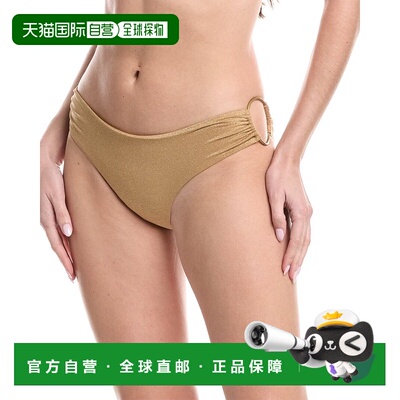 自营Vitamin A Pin Up Star Full Bikini Bottom - gold 美国奥莱