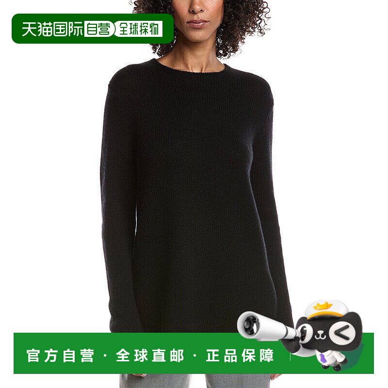 自营Vince Clean Trim羊毛和羊绒混纺毛衣-黑色 美国奥莱直发