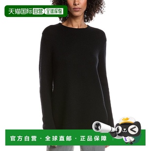 黑色 Trim羊毛和羊绒混纺毛衣 美国奥莱直发 Clean 自营Vince