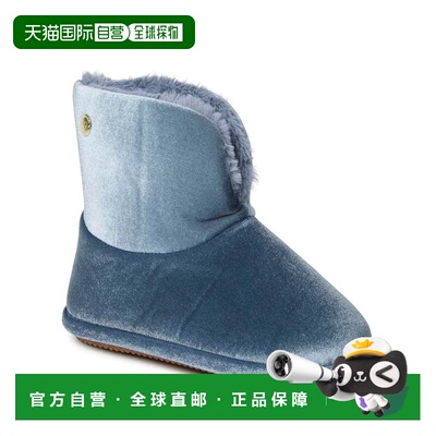 自营Dearfoams Women's Sara Shiny Velour Bootie House Slipper