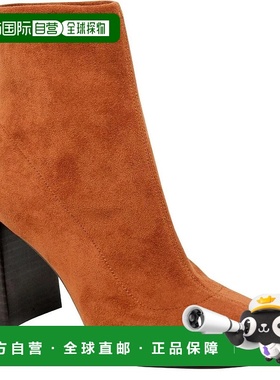 自营 Charles by Charles David Turmoil Boots女式棕色块跟靴JOB