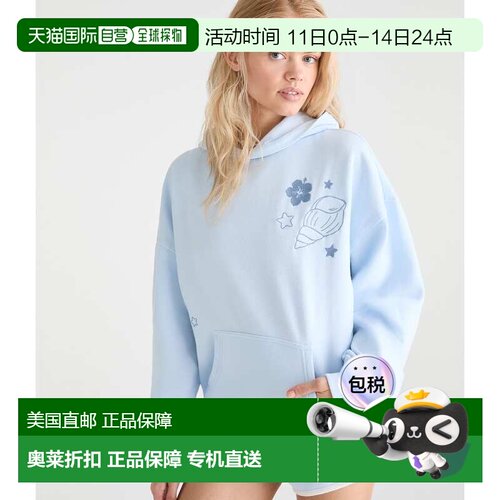 自营Aeropostale Roxy Hibiscus Oversized Pullover Hoodie - li