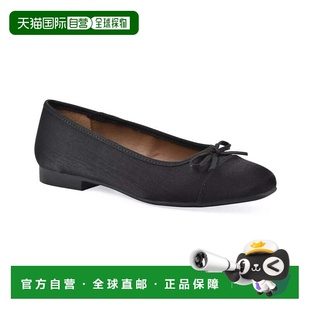 自营White Mountain Bocci Ballet Flat Black Square Toe Slip O