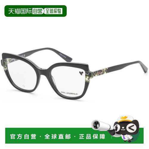 自营Karl Lagerfeld Women's 54 mm Black Opticals - black marb