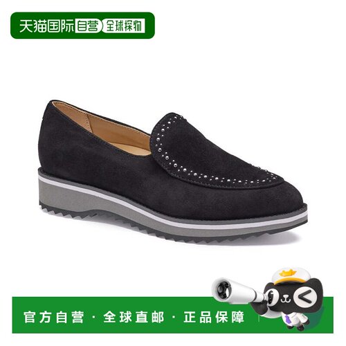 自营Johnston & Murphy Ulyssa绒面革乐福鞋-黑色 美国奥莱直发