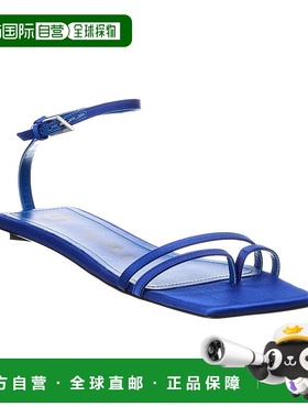 自营 the atticoAttico Isla 缎面凉鞋 - 蓝色 美国奥莱直发单鞋