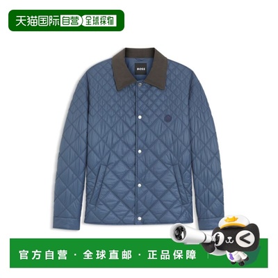 自营bossWater-repellent jacket with mixed quilting - light b
