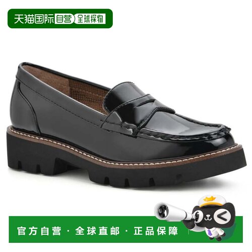 自营White Mountain Gunner W33527 Loafers Women's Black Comfo