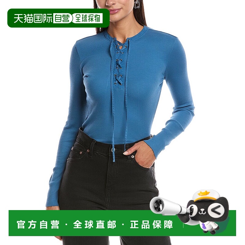 自营Nation LTD Kaia系带衬衫-蓝色 美国奥莱直发