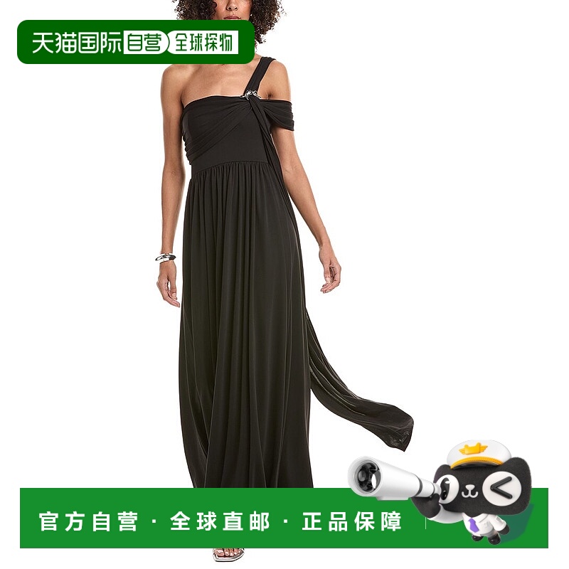 自营Halston Adena Matte Jersey Dress - black 美国奥莱直发