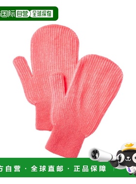 自营Brodie Cashmere Bold Plaited Cashmere Mittens - pink 美