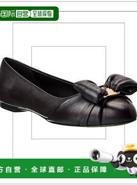 自营 salvatore ferragamoFerragamo Varina 皮革平底鞋 - 黑色