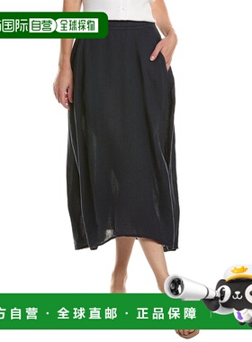 自营Velvet by Graham & Spencer Linen Midi Skirt - blue 美国