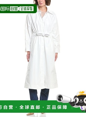 自营 Jane Post浅腰带雨衣-白色 美国奥莱直发