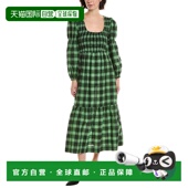 green 自营GANNI 美国奥莱直发 Maxi Dress Seersucker Smocked