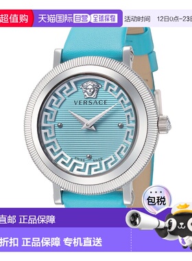 自营Versace Women's Greca Flourish 35mm Blue Quartz Watch -