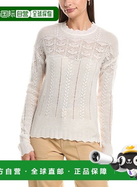 自营InCashmere Pointelle Cashmere Sweater - white 美国奥莱直