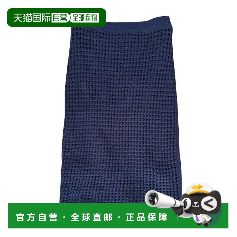 自营 theory海军蓝纹理钩针裙-海军蓝 美国奥莱直发新款半身裙