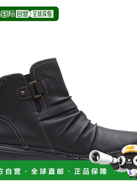 自营黑色皮革Clarks Un Loop上衣-黑色皮革 美国奥莱直发