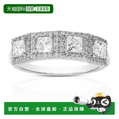 自营vir jewels1 cttw Lab Grown Diamond 4 Stone Engagement Ri