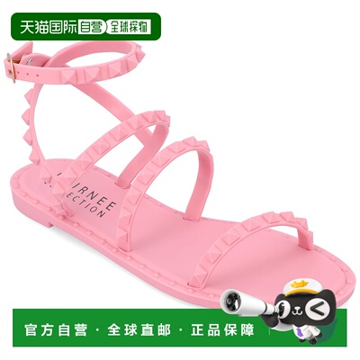 自营 Journee Collection Women's Saphira Sandal pink 美国奥莱