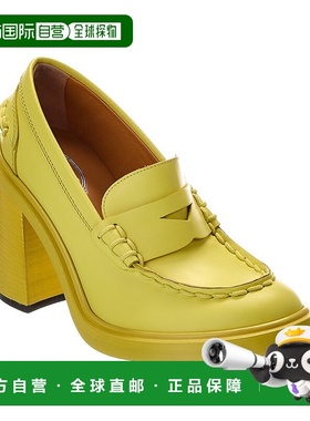 自营 tod'sTOD皮革泵-黄色 美国奥莱直发新款高跟鞋乐福鞋