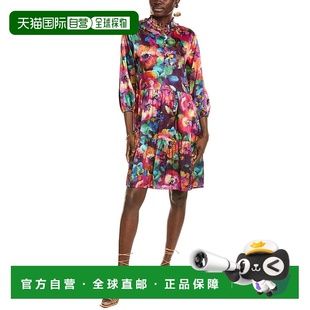 Smocked Neck Dress Johnny red Field Was Silk 自营 Tiered