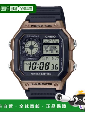 自营Casio Men’s Black and Brown Digital Watch - AE-1200WH-5