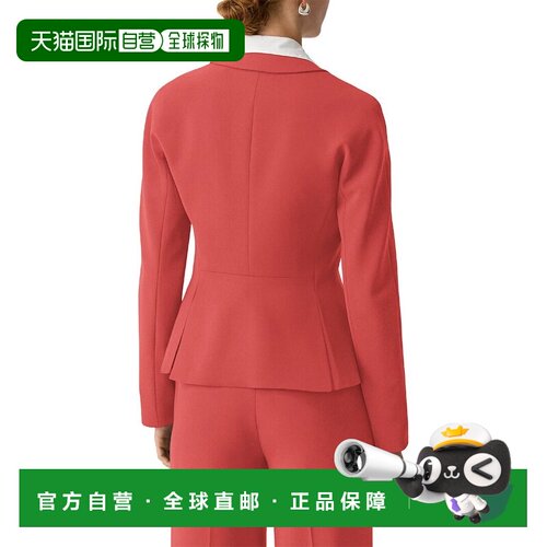 自营theory理论海军上将绉纱形状西装外套-绿色 美国奥莱直发