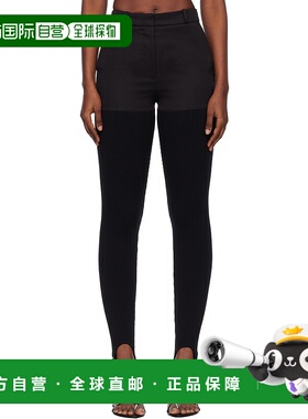 1h可退 香港直邮潮奢 Coperni 女士 黑色 Hybrid Rib 长裤 COPP13
