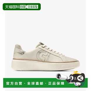 自营 Cole Haan Grandpro Topspin W31301女式运动鞋8.5象牙色皮F