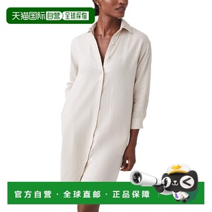 自营J.McLaughlin Hilda Linen Dress - brown 美国奥莱直发