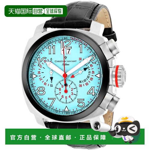 自营Christian Van Sant Men's Grand Python Blue Round 48mm -