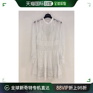 女士白色丝绸蕾丝长袖 连衣裙 SCERVINO 香港直发ERMANNO D402Q300