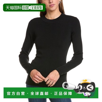 自营BCBGMAXAZRIA Crewneck Pullover - black 美国奥莱直发