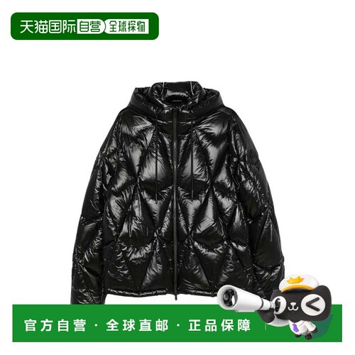 自营moose knuckles冰山绗缝大再生尼龙羽绒服-黑色 美国奥莱直发